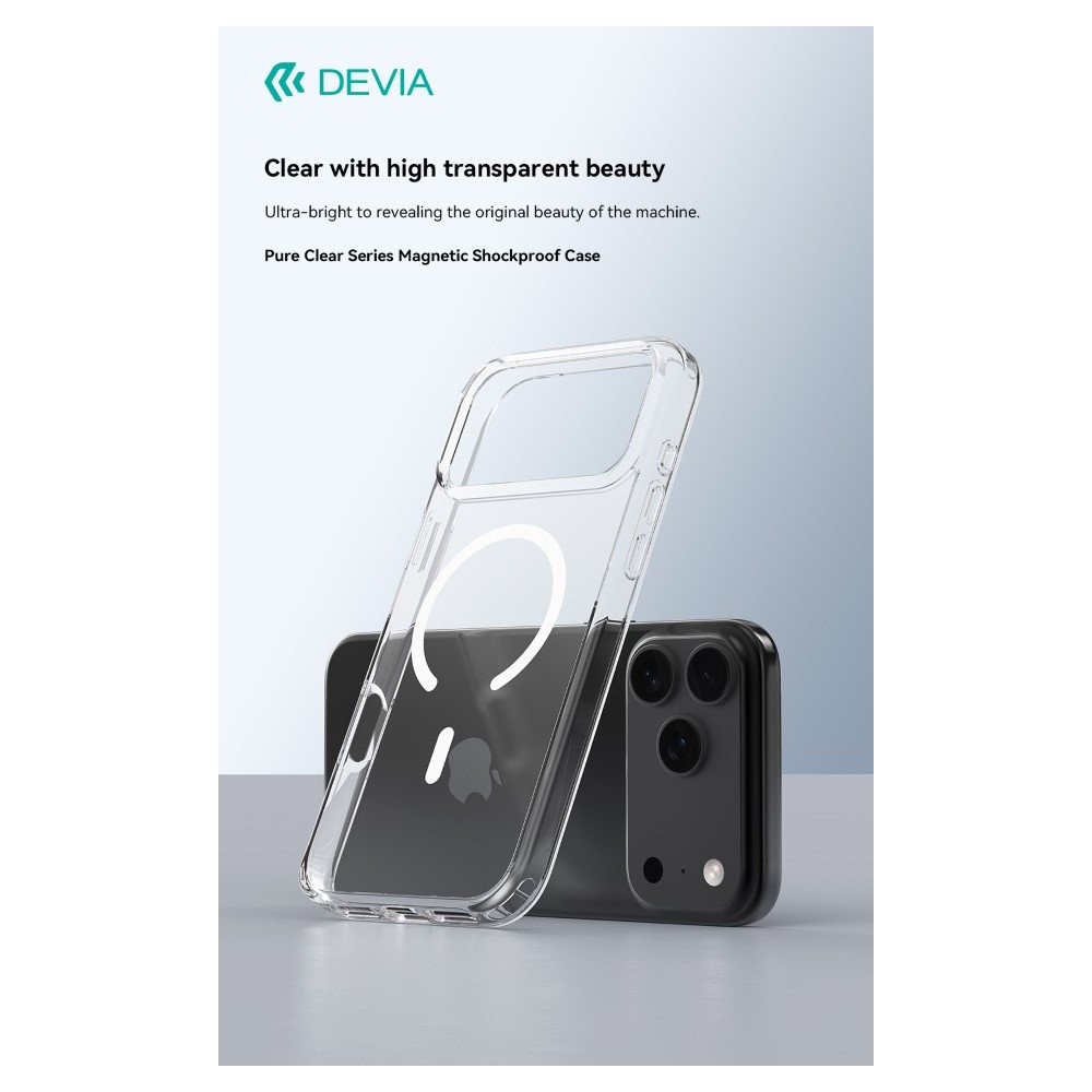 Custodia antiurto Mag Safe trasparente per iPhone 17 DEIP17G849