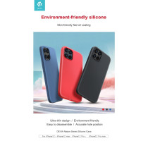 Cover in Silicone effetto seta per iPhone 12 Mini Blu DENC12M219A