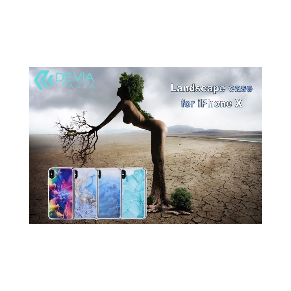 Cover Landscape serigrafata per iPhone X Gold DELCI8931G