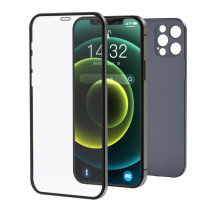 Cover & Vetro Totale protezione per iPhone 12 Pro Nera DETIP12P600B