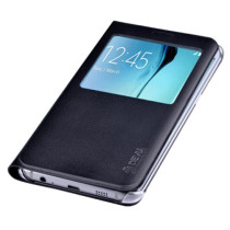 Cover Samsung S6 Edge+ Plus con Finestra Touch Colore Nera DETAL260B