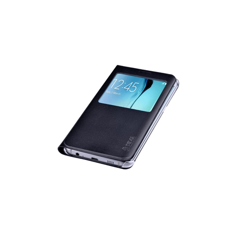 Cover Samsung S6 Edge+ Plus con Finestra Touch Colore Nera DETAL260B