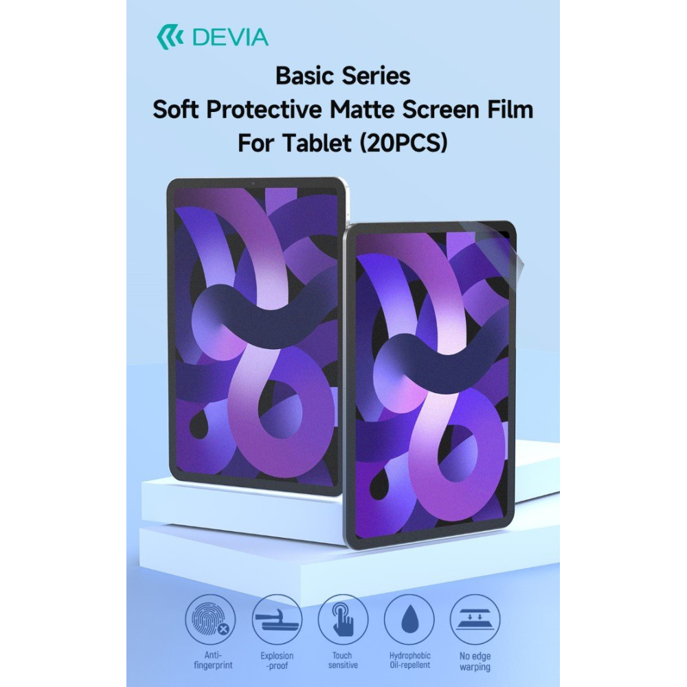 Pellicola protettiva opaca Anti Impronte serie Basic per tablet Max 11'' DETPUF418