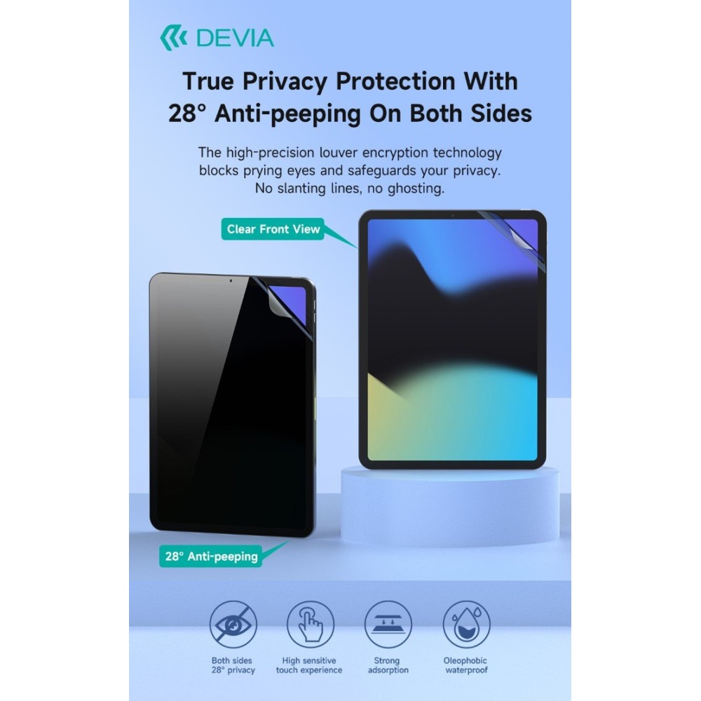 Pellicole Privacy 0,5mm per Tablet 12.9''max 10pz 225*325mm DETPU12P944