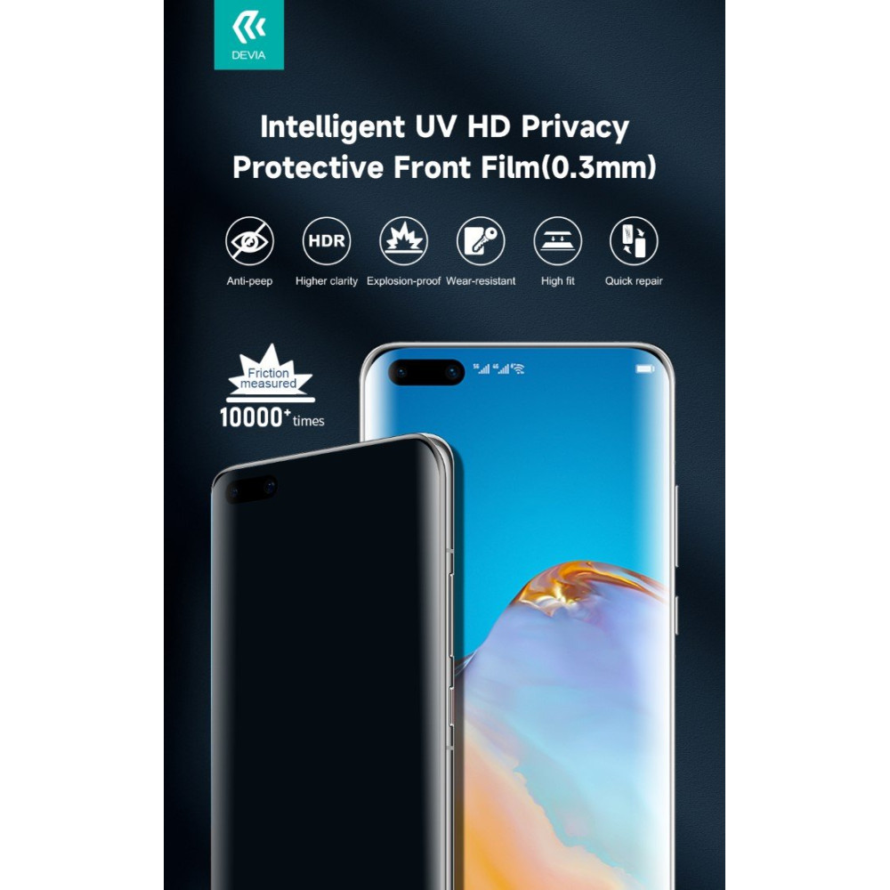 Pellicole 0,3mm UV Privacy trasparente 6H Idrogel DETPU6HT861