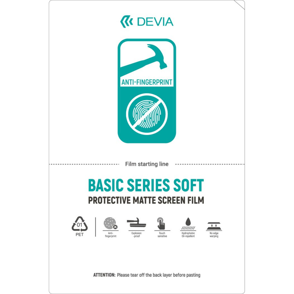 Pellicole 12x18 Anti Shock e Impronte Opaca Basic Soft 50 pz DETPUAF456