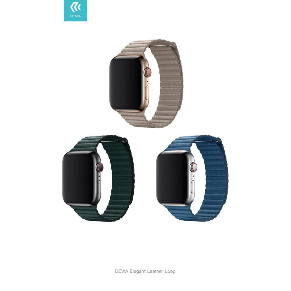 Cinturino Apple Watch serie 44mm Elegant Leather Forest Gr DEC44L182FG