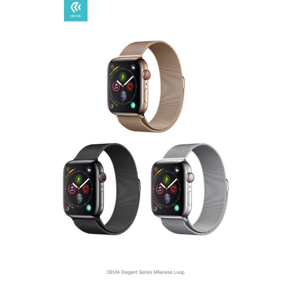 Cinturino per Apple Watch 4 serie 44mm Maglia Milano Silver DEC44M076S