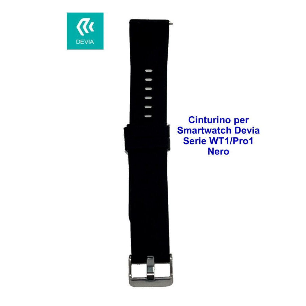 Cinturino per smartwatch Devia Serie WT1 / Pro1 Nero DEWT1P851B