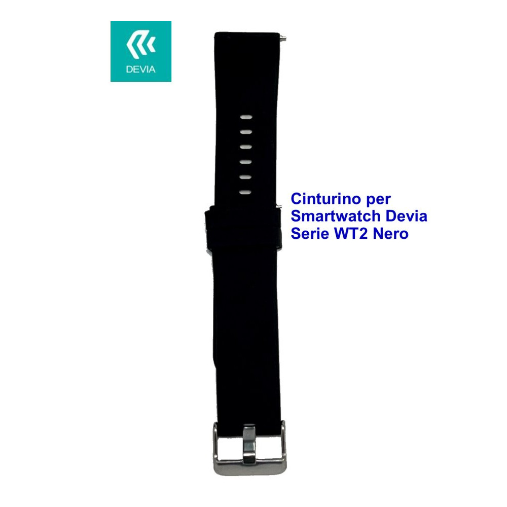 Cinturino per smartwatch Devia Serie WT2 Nero DEWT2B107B