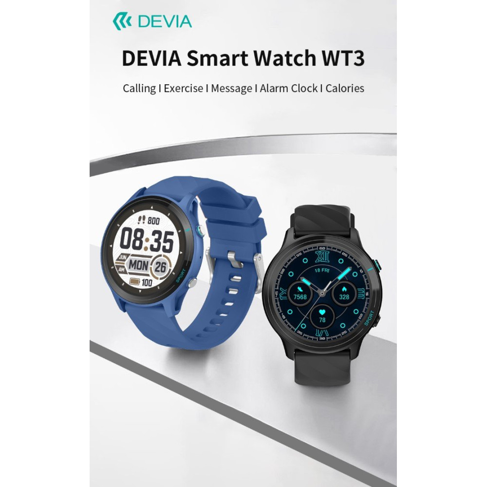 DEVIA Smart Watch WT3 IP67 modello Z123 Blu DESWT3417A