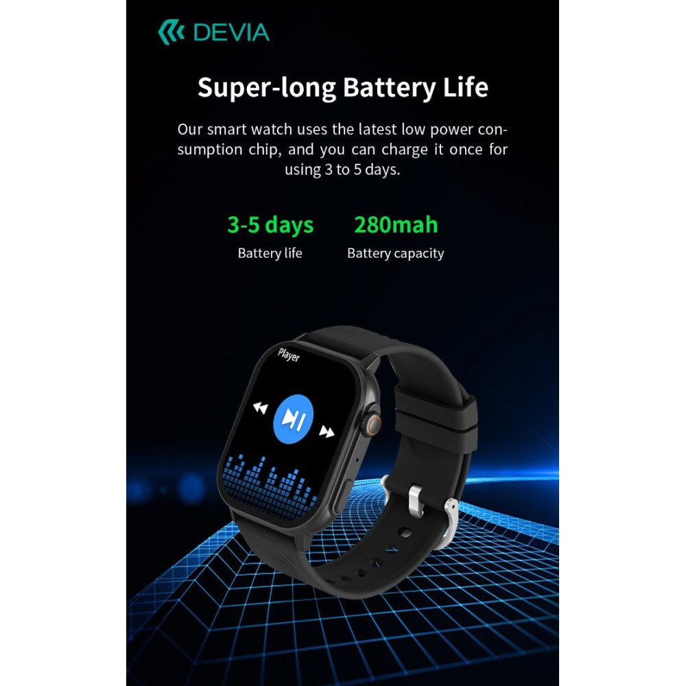 DEVIA Smart Watch AMOLED Pro2 IP67 modello ZL94 Nero DESWPR2462B