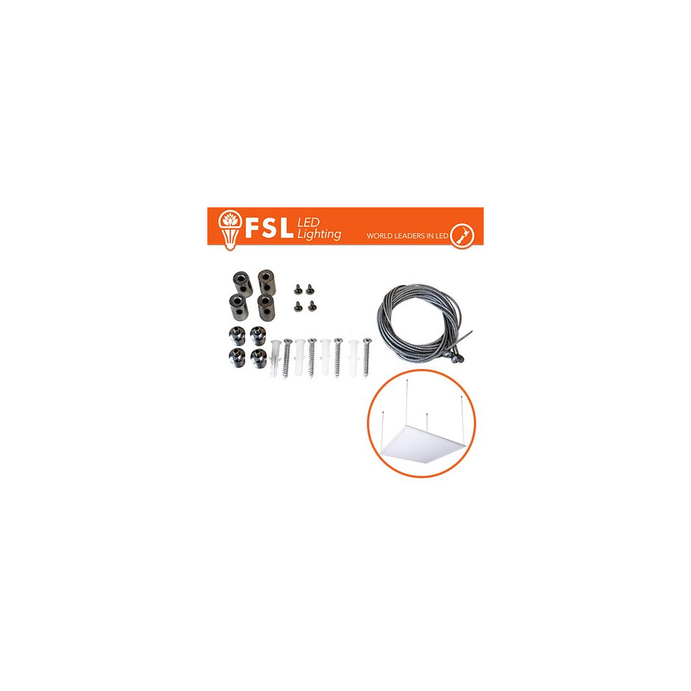 Kit installazione a sospensione Pannello LED universale FLSUSP-P60X60