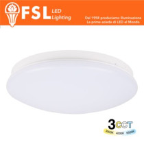 Plafoniera LED 18W Ø312*82mm - 3 in 1 CCT (3000-4000-6500K) IP44 FLCL-ECO18CCT