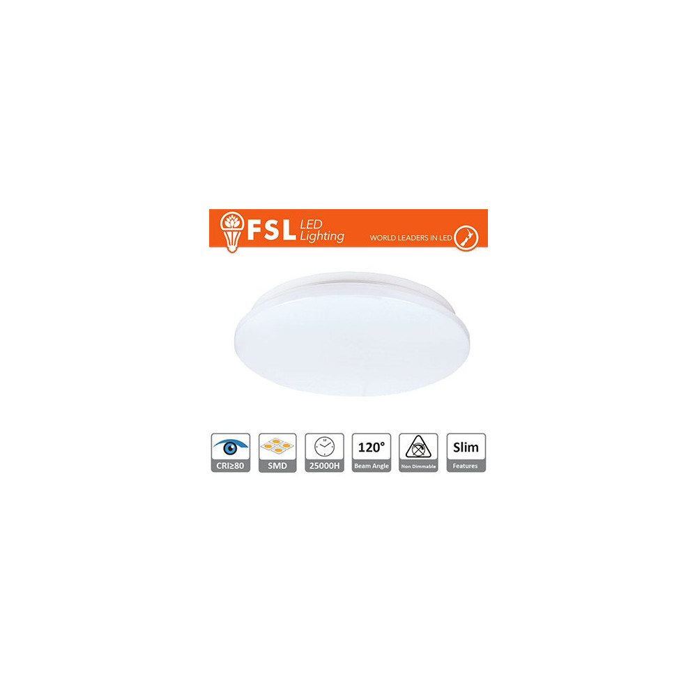 Plafoniera LED 25W 4000K 120° 38x5,5cm CRI80 FLLC172-25W4K