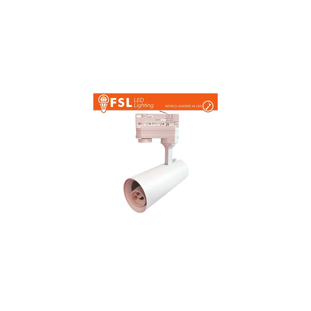 Proiettore a Binario Trifase BIANCO - Porta GU10 FLT4GU10W