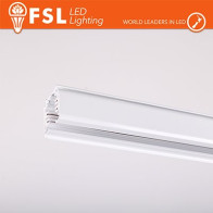 FSL Binario per proiettori Trifase 2metri BIANCO FLT4-3PTRW2M
