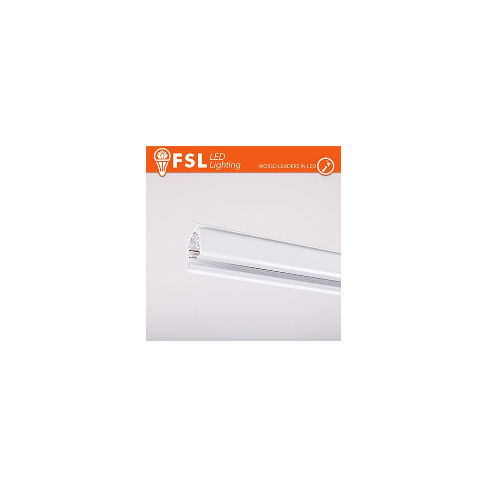 FSL Binario per proiettori Trifase 2metri BIANCO FLT4-3PTRW2M
