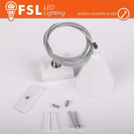 FSL Gancio di sospensione per binario trifase - colore BIANCO FLT4-WH