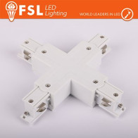 FSL Connettore Forma X per binario Trifase - Colore BIANCO FLT4-WX
