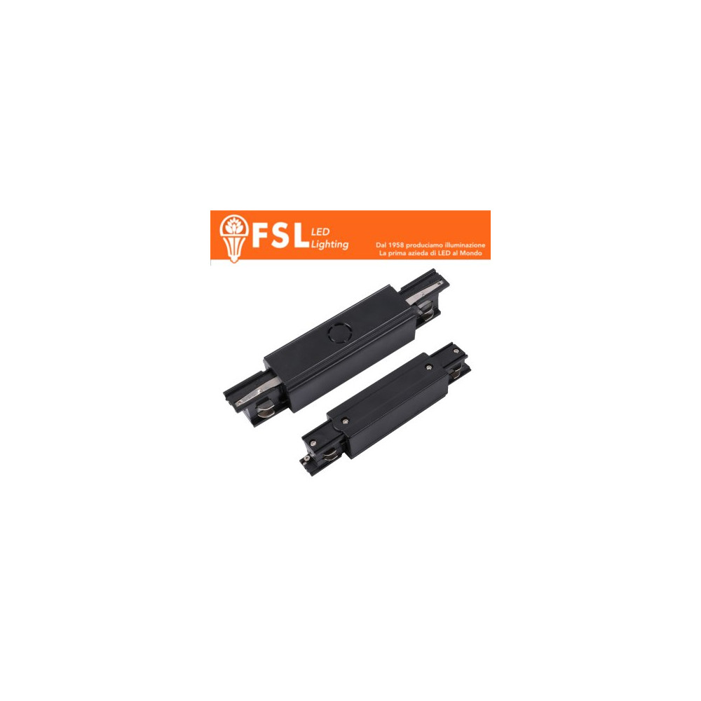 FSL Connettore Forma I per binario Trifase - Colore Nero FLT4-BIN