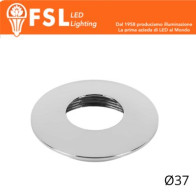VEGA - Cover Curva per Punto Luce LED – Ø37 – Cromo FLM32-1CCH