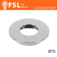 VEGA - Cover Piatta per Punto Luce LED – Ø70 – Cromo FLM32-7FCH