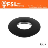 VEGA - Cover Curva per Punto Luce LED  – Ø37 – Nero FLM32-1CBL