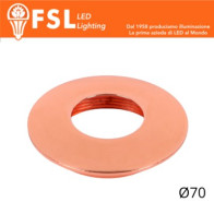 VEGA - Cover Curva per Punto Luce LED – Ø70 – Oro Rosa FLM32-7CRO