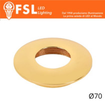 VEGA - Cover Curva per Punto Luce LED – Ø70 – Oro FLM32-7CGO