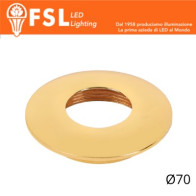 VEGA - Cover Curva per Punto Luce LED – Ø70 – Oro FLM32-7CGO
