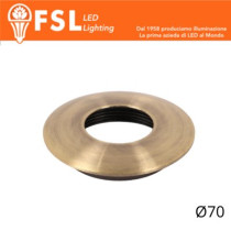 VEGA - Cover Curva per Punto Luce LED – Ø70 – Bronzo FLM32-7CBR