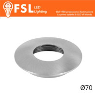 VEGA - Cover Curva per Punto Luce LED – Ø70 – Nichel Satinato FLM32-7CSA