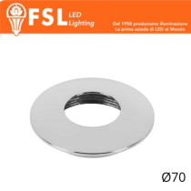 VEGA - Cover Curva per Punto Luce LED – Ø70 – Cromo FLM32-7CCH