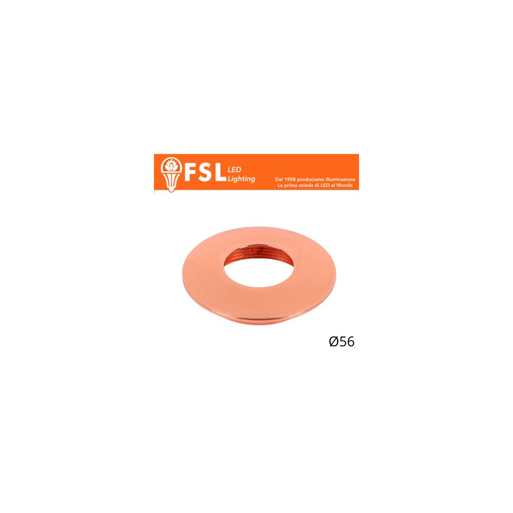 VEGA - Cover Curva per Punto Luce LED – Ø56 – Oro Rosa FLM32-3CRO