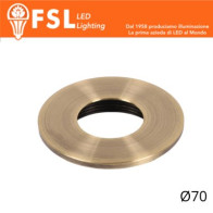 VEGA - Cover Piatta per Punto Luce LED – Ø70 – Bronzo FLM32-7FBR