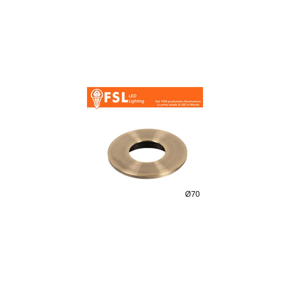 VEGA - Cover Piatta per Punto Luce LED – Ø70 – Bronzo FLM32-7FBR
