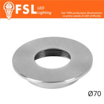 VEGA - Cover Piatta per Punto Luce LED – Ø70 – Nichel Satinato FLM32-7FSA