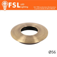 VEGA - Cover Curva per Punto Luce LED – Ø56 – Bronzo FLM32-3CBR