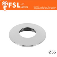 VEGA - Cover Curva per Punto Luce LED – Ø56 – Cromo FLM32-3CCH