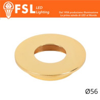 VEGA - Cover Piatta per Punto Luce LED – Ø56 – Oro FLM32-3FGO