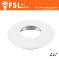 VEGA - Cover Curva per Punto Luce LED  – Ø37 – Bianco opaco FLM32-1CWH
