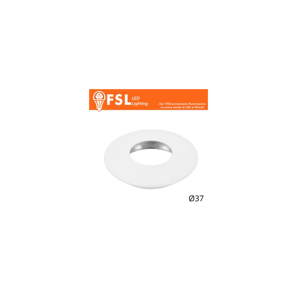 VEGA - Cover Curva per Punto Luce LED  – Ø37 – Bianco opaco FLM32-1CWH