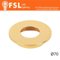 VEGA - Cover Piatta per Punto Luce LED – Ø70 – Oro FLM32-7FGO
