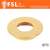 VEGA - Cover Piatta per Punto Luce LED – Ø70 – Oro FLM32-7FGO