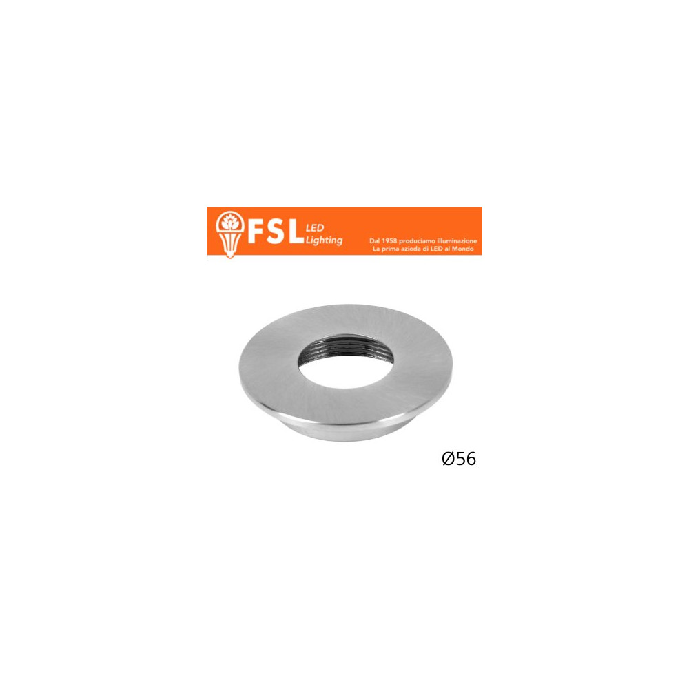 VEGA - Cover Piatta per Punto Luce LED – Ø56 – Nichel Satinato FLM32-3FSA