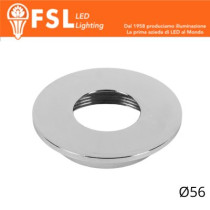 VEGA - Cover Piatta per Punto Luce LED – Ø56 – Cromo FLM32-3FCH