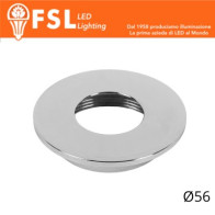 VEGA - Cover Piatta per Punto Luce LED – Ø56 – Cromo FLM32-3FCH