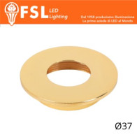 VEGA - Cover Piatta per Punto Luce LED  – Ø37 – Oro FLM32-1FGO