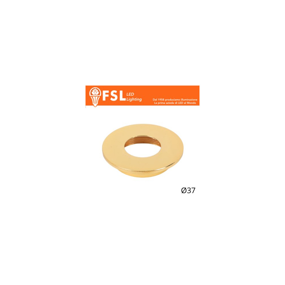 VEGA - Cover Piatta per Punto Luce LED  – Ø37 – Oro FLM32-1FGO